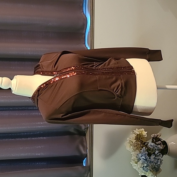 Self Esteem Sequined Zippered Hoodie - Picture 1 of 7